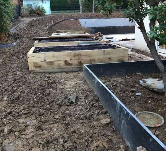 Bacs potager en poutres de chêne