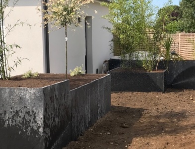 Bacs de plantation en pailis ardoise