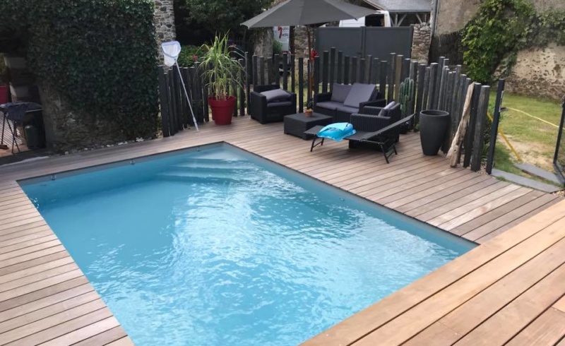 Terrasse de pisicne en bois ipé