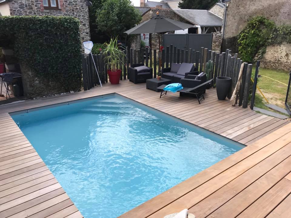 Terrasse de pisicne en bois ipé